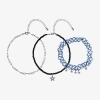 Arizona Silver Tone Womens Star 3-pc. Necklace Set In Multi