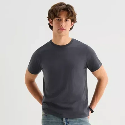 Arizona Slim Fit Mens Crew Neck Short Sleeve T-shirt In Gray