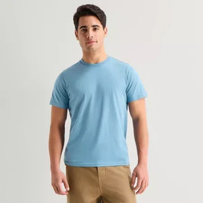Arizona Slim Fit Mens Crew Neck Short Sleeve T-shirt In Blue
