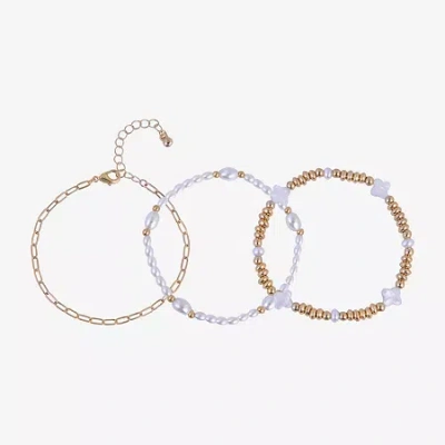 Arizona Womens 3-pc. Bracelet Set In Gold