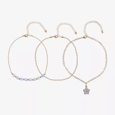 Arizona Womens Flower 3-pc. Necklace Set In Multi