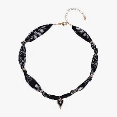 Arizona Womens Heart 16 Inch Pendant Necklace In Black