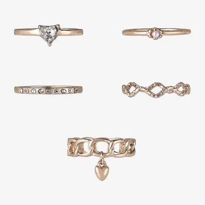 Arizona Womens Heart Ring Set In Gold