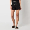 Arizona Womens Highest Rise Juniors Denim Short In Black