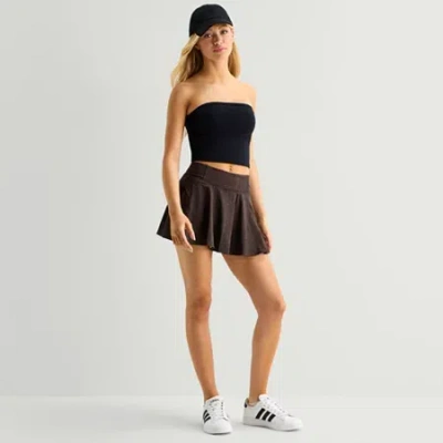 Arizona Womens Juniors A-line Skirt In Brown
