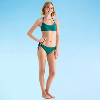 Arizona Womens Juniors Bralette Bikini Swimsuit Top In Green