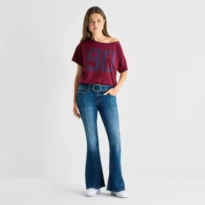 Arizona Womens Juniors Flare Leg Jean In Blue