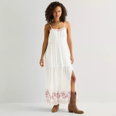 Arizona Womens Juniors Floral Sundress In White