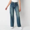 Arizona Womens Juniors Highest Rise Straight Leg Jean In Blue