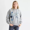 Arizona Womens Juniors Hooded Long Sleeve Sweatshirt In Gray