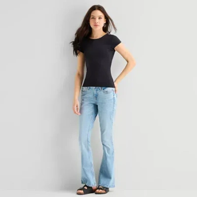 Arizona Womens Juniors Low Rise Skinny Fit Jean In Blue
