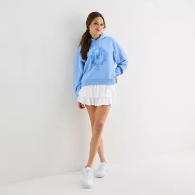 Arizona Womens Juniors Mid Rise Mini Pleated Skirt In White