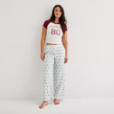 Arizona Womens Juniors Pajama Pants In Blue