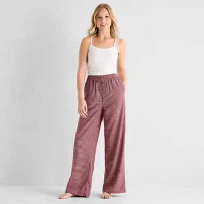 Arizona Womens Juniors Pajama Pants In Red