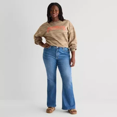 Arizona Womens Juniors Plus Low Rise Skinny Fit Jean In Blue