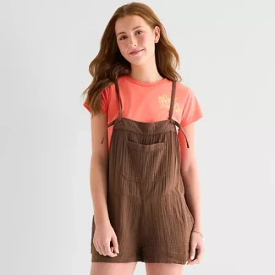 Arizona Womens Juniors Pull-on Pant In Brown