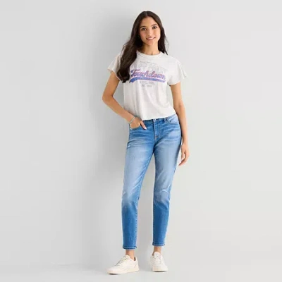 Arizona Womens Juniors Skinny Fit Jean In Blue