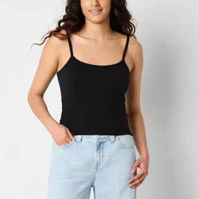 Arizona Womens Juniors Sleeveless Camisole In Black