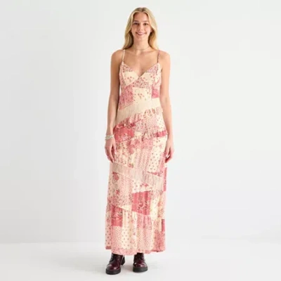 Arizona Womens Juniors Sleeveless Maxi Dress In Red