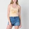 Arizona Womens Juniors Sleeveless Tank Top In Neutral