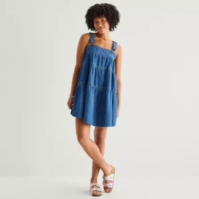 Arizona Womens Juniors Sundress In Blue