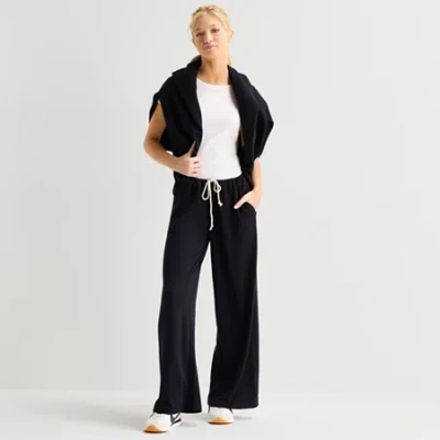 Arizona Womens Juniors Sweatpant In Black