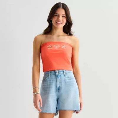 Arizona Womens Juniors Tube Top In Orange