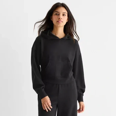 Arizona Womens Long Sleeve Hoodie In Black