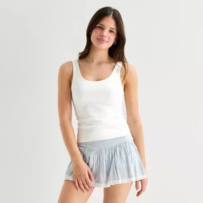 Arizona Womens Scoop Neck Sleeveless Tank Top In Pink
