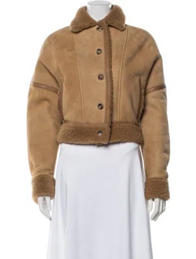 Pre-owned Arje Leather Jacket In Brown
