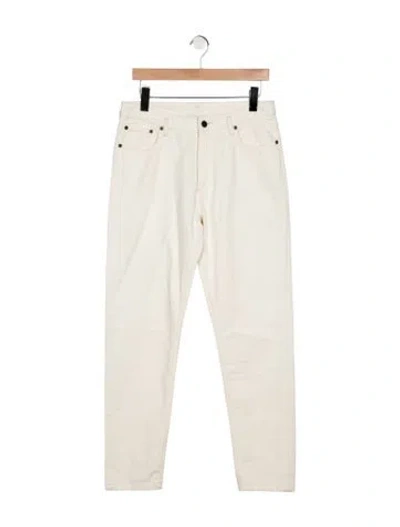 Pre-owned Arje Mid-rise Straight Leg Jeans In White