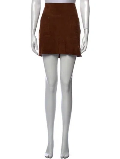 Pre-owned Arje Mini Skirt In Brown