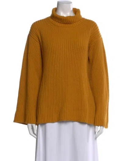 Pre-owned Arje Wool Turtleneck Sweater In Yellow