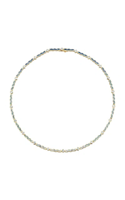 Ark 18k Yellow Gold Awakenings Tennis Necklace In Water