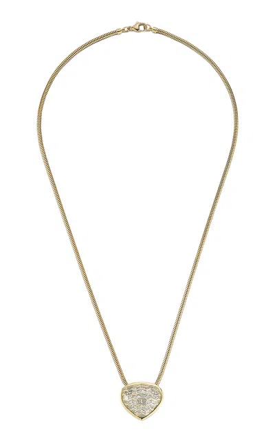 Ark 18k Yellow Gold Diamond Venus Shield Necklace