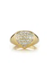 Ark 18k Yellow Gold Diamond Venus Shield Ring