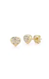 Ark 18k Yellow Gold Diamond Venus Shield Studs