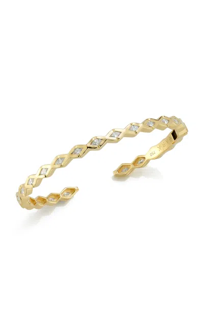 Ark 18k Yellow Gold Dreamscapes Cuff In Diamond