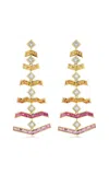 Ark 18k Yellow Gold Vibrations Earrings In Sunrise With Diamonds