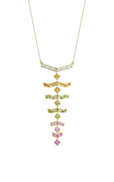Ark 18k Yellow Gold Vibrations Pendant Necklace In Wildflower
