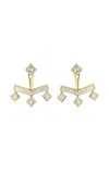 Ark 18k Yellow Gold Vibrations Single Drop Fringe Earrings In Diamond