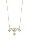 Ark 18k Yellow Gold Vibrations Single Drop Fringe Pendant Necklace In Dia