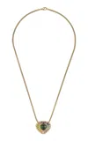 Ark 18k Yellow Gold Wishing Well Shield Necklace In Feather