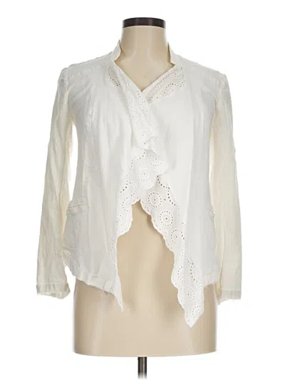 Pre-owned Ark & Co. 3/4 Sleeve Blouse In Ivory
