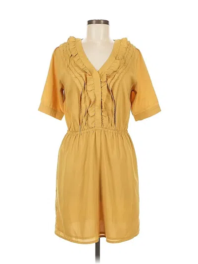 Pre-owned Ark & Co. Casual Dress In Yellow