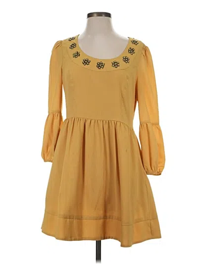 Pre-owned Ark & Co. Casual Dress In Yellow