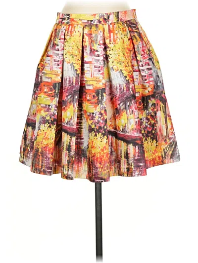 Pre-owned Ark & Co. Casual Skirt In Yellow