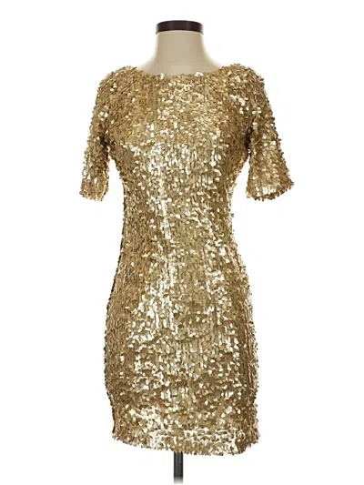 Pre-owned Ark & Co. Cocktail Dress In Gold