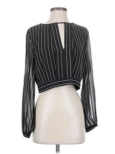 Pre-owned Ark & Co. Long Sleeve Blouse In Black