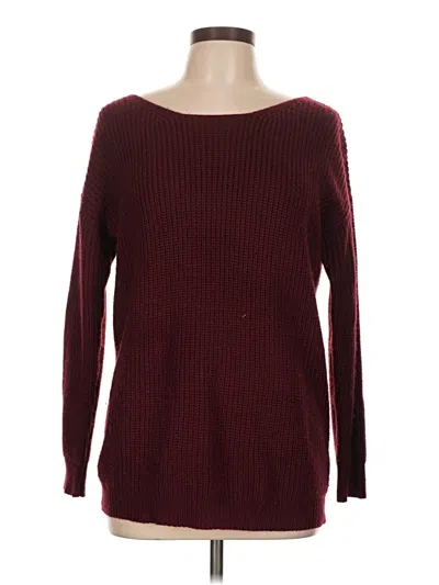 Pre-owned Ark & Co. Pullover Sweater In Burgundy